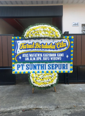 Papan Bunga Duka di Lepo Lepo